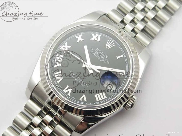 Dial Bracelet Markers Edition SH3135 116234 Roman on Black DateJust SS Jubilee 1:1 36 904L Steel Best ARF V3 0117
